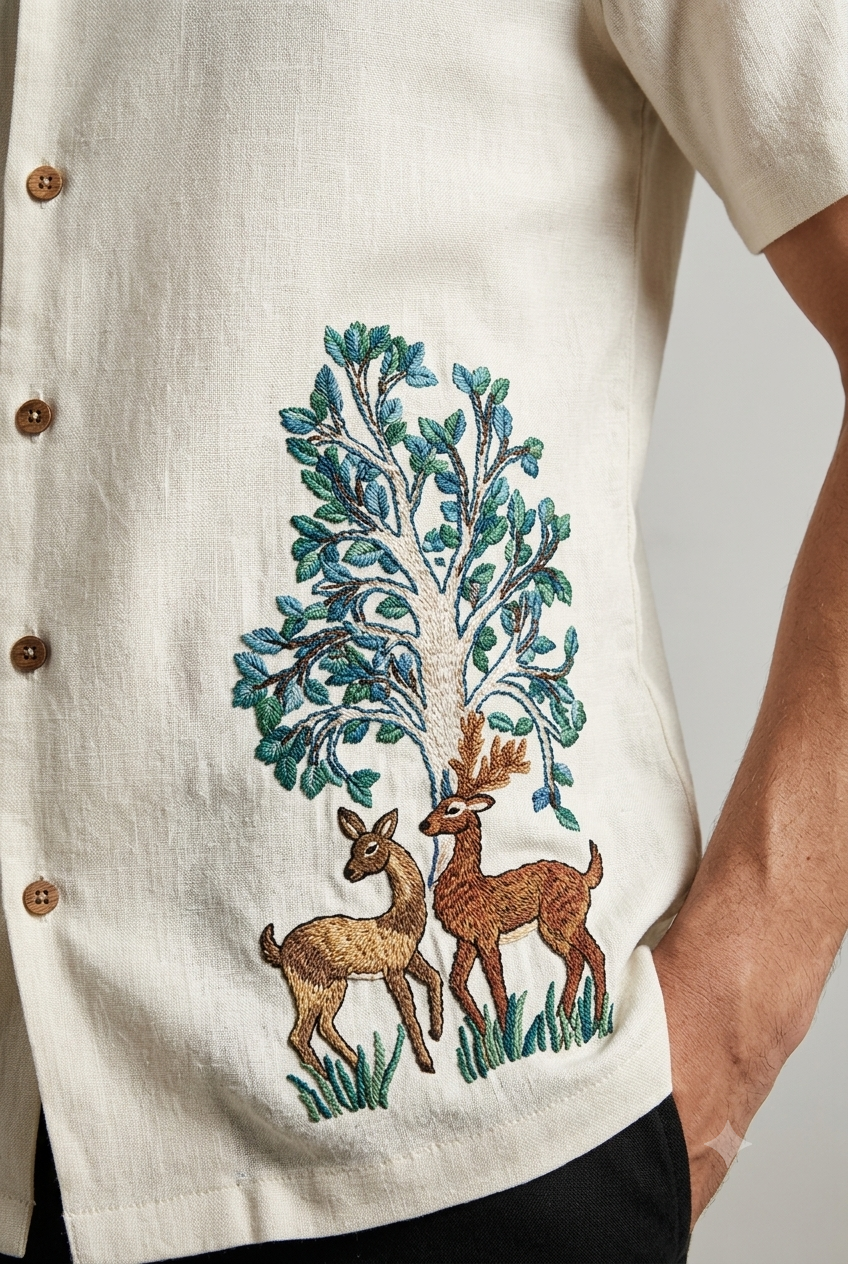 Wilderness Heritage Embroidered Linen Shirt