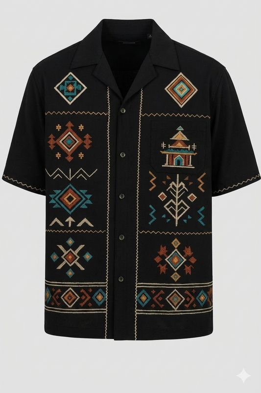 Black  Geometric Shirt