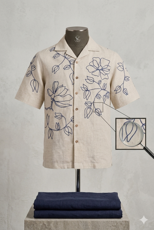 Floral Embroidered Shirt