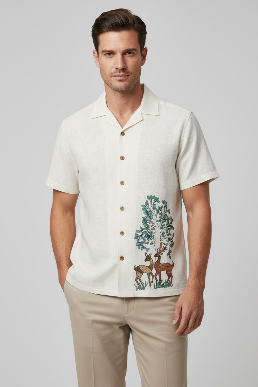 Wilderness Heritage Embroidered Linen Shirt